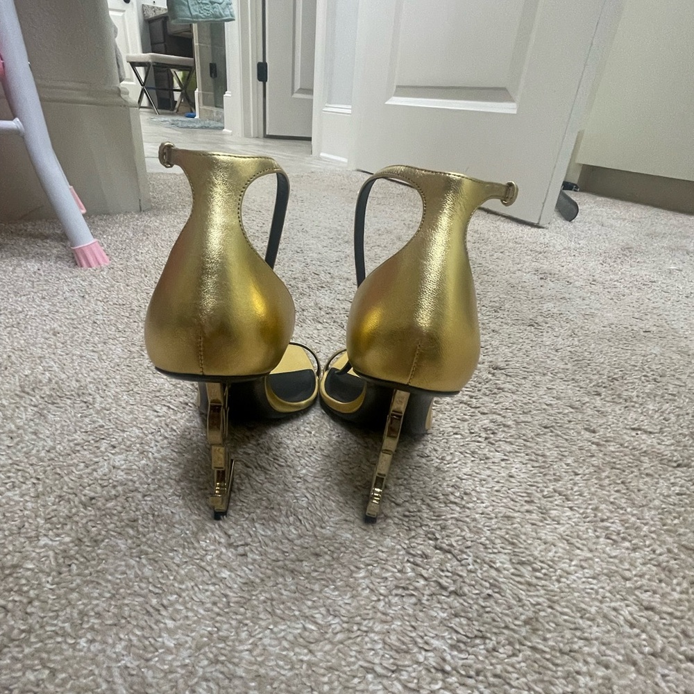 Saint Laurent Gold Women's Heels - Picture 3 of 5